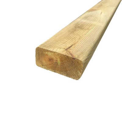 GRENEN 45 x 95 MM GEIMPREGNEERD MET 4 AFGERONDE HOEKEN