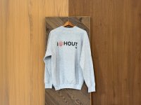 SWEATER I LOVE HOUT LICHTGRIJS