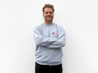 SWEATER I LOVE HOUT LICHTGRIJS