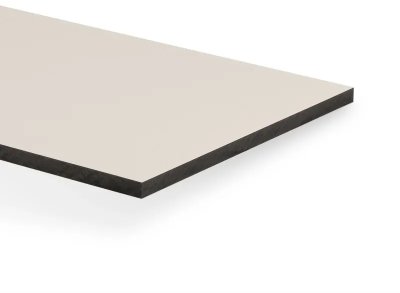VOLKERN DECOLAN ZWARTE KERN EXTERIEUR 2 ZIJDEN WIT 0113 SUEDE 3050X1300X6MM 2 ZIJDEN UV MET FOLIE