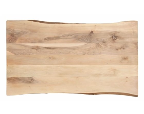 Massief Europees Noten Tafelblad Boomkant 40 mm 2200 x 1000 mm