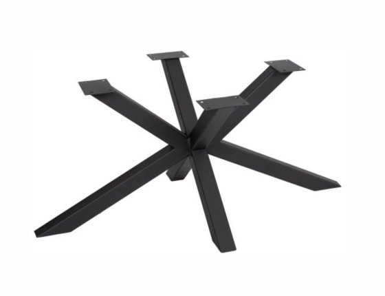 METALEN ONDERSTEL RAL 9005 ZWART 3173 Model Spin 120 salon - H=35cm 48 x 82cm profiel 40 x 40mm