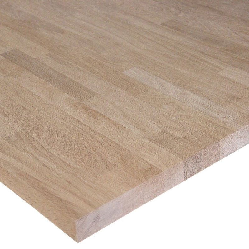 Massief Europees Eiken Werkblad A/B Gevingerlast 19 mm 2500 x 640 mm