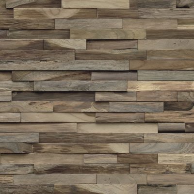 TEAK 3D WANDBEKLEDING NATUUR ELEGANCE - 10-20x200x500MM (1M²/PAK)