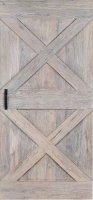 BARNDOOR 100% FSC SET SCHUIFDEUR TEAK WHITE WASHED