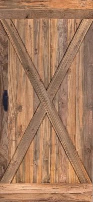 BARNDOOR FSC® SET SCHUIFDEUR TEAK NATURAL 