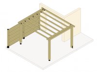 PAALKAP PIRAMIDE ZWART 91x91 MM