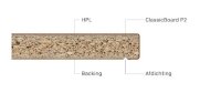 DUROPAL WERKBLAD QUADRA P2 410X60CM U12044 XM Dolfijngrijs 1 ZIJDE AFGEROND