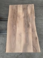 WERKBLAD MASSIEF NOTEN EURO. 40 MM LAMELLEN DOORLOPEND IN 60 - 250 MM MIX 2 LANGE ZIJDEN BOOMKANT 800 x 800 MM
