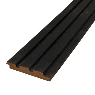 Trippel Thermo Vuren PEFC ZWART 21 x 130 MM - PER 3 à 5 STUKS