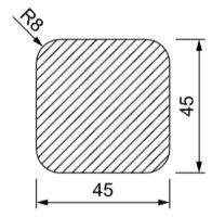 GRENEN 45 x 45 MM GEIMPREGNEERD