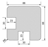 ZWART GEIMPREGNEERDE HOEKPAAL 30MM 90X90/1950MM ZWART GEIMPREGNEERDE HOEKPAAL 30MM 90X90/1950MM