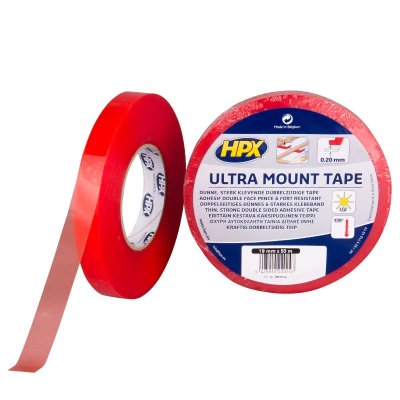 ULTRA MOUNT BEVESTIGINGSTAPE - TRANSPARANT 19 MM X 50 M