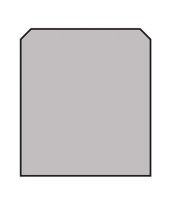 SLAGLAT MASSIEF VERLIJMD - WIT 15 x 17mm (2.15m - 20st/pak)