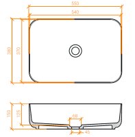 BETACRYL LAVABO BB A 5538 CLASSIC WHITE