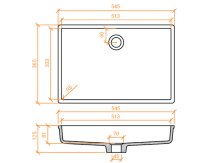 BETACRYL LAVABO BB R 617 CLASSIC WHITE