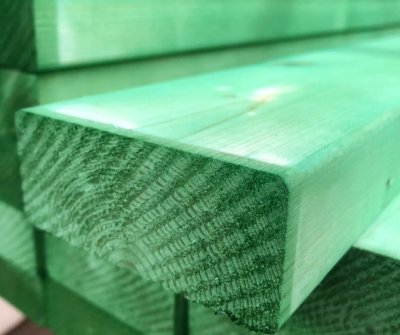 SLS GESCHAAFD 38X63 MM C24 - GROEN GEDRENKT