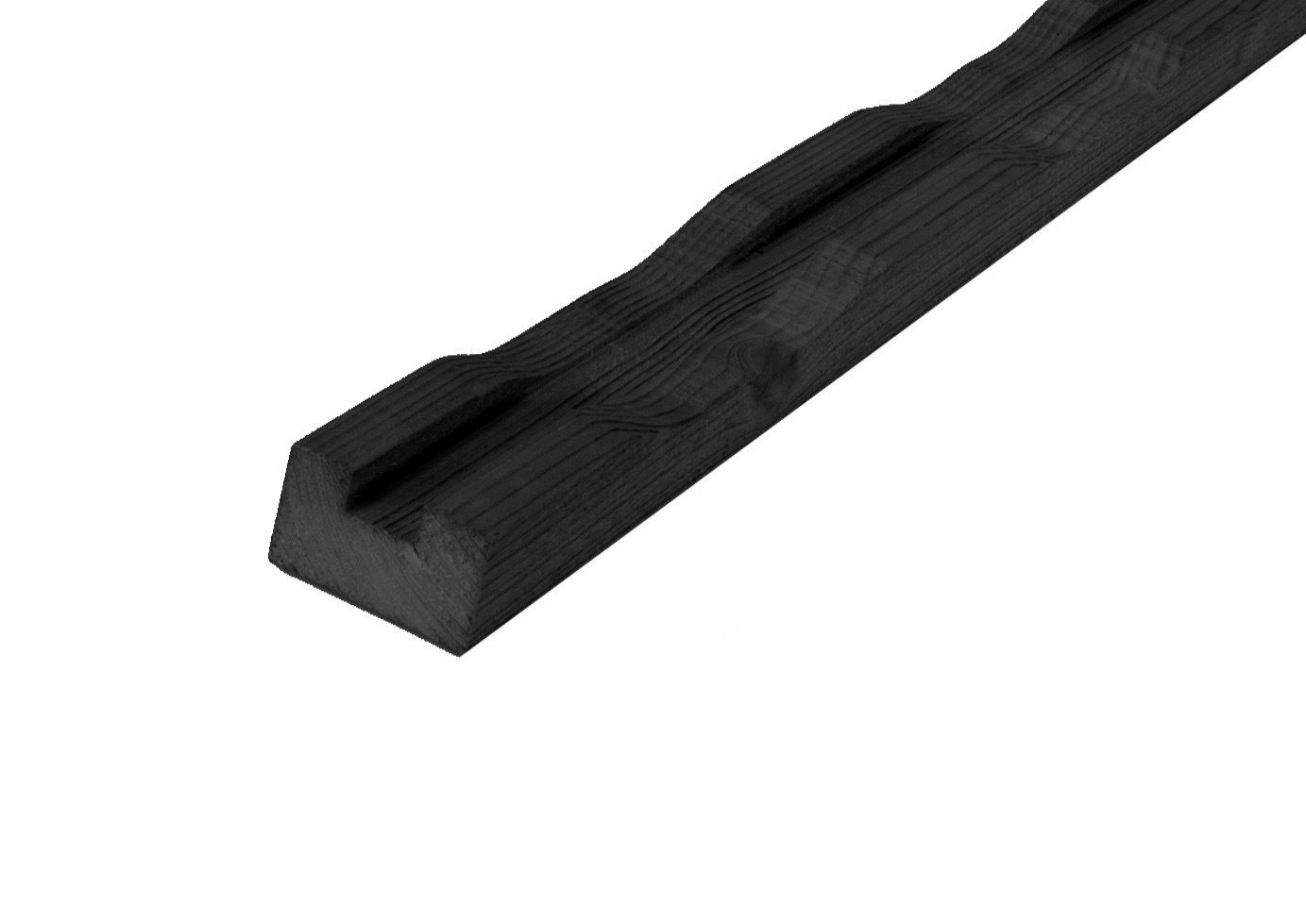 Vuren 28x45 ventilatielat zwart